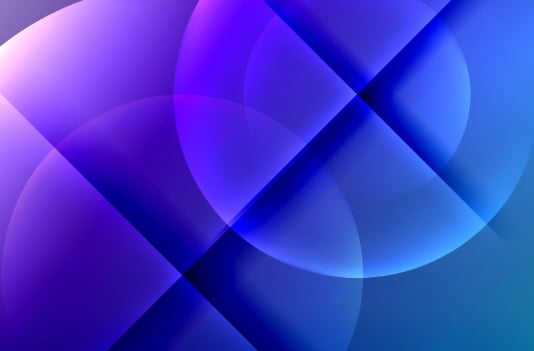 Abstract shapes in blue and violet