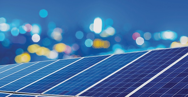 solar panels at night