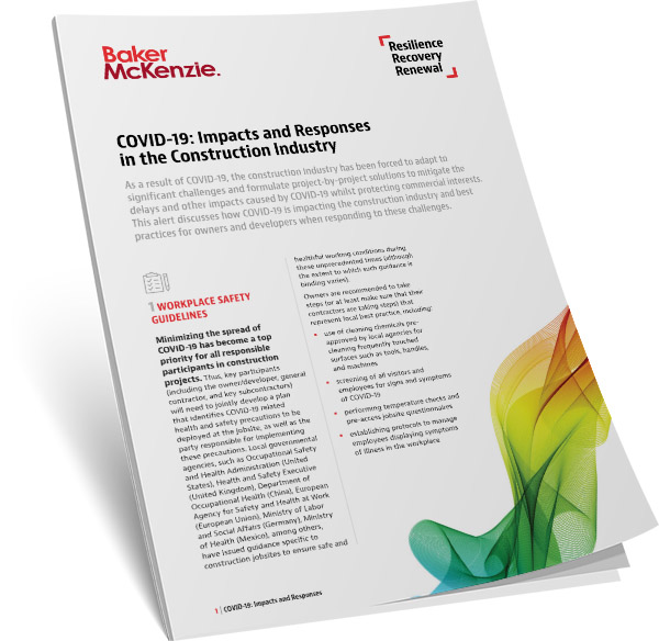 Covid 19 Impacts And Responses In The Construction Industry Insight Baker Mckenzie