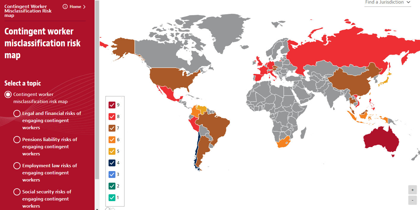 Contingent Worker Misclassification Risk Map