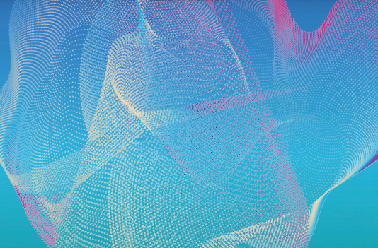 blue wavelike patterns