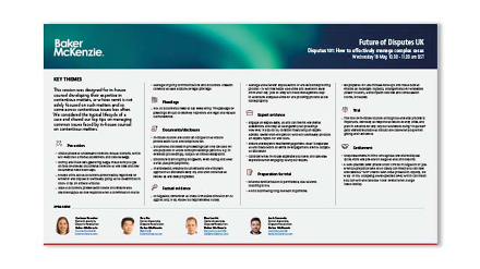 Disputes 101: How to effectively manage complex cases