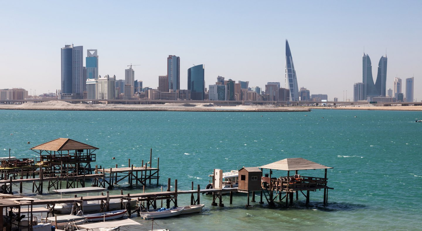 Bahrain skyline and coast