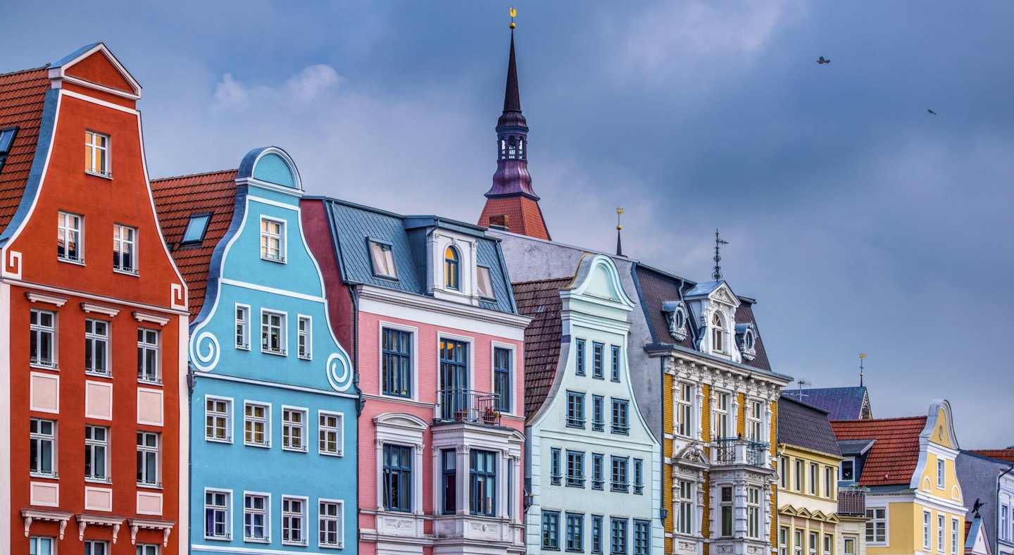 Photograph of colorful houses in Germany