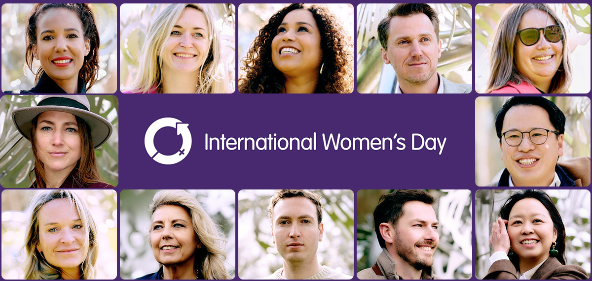 Collage of images for International Women's Day in Amsterdam