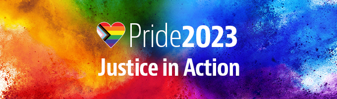 Pride Justice in Action Banner