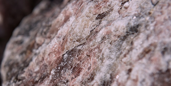 Mineral on a rock surface